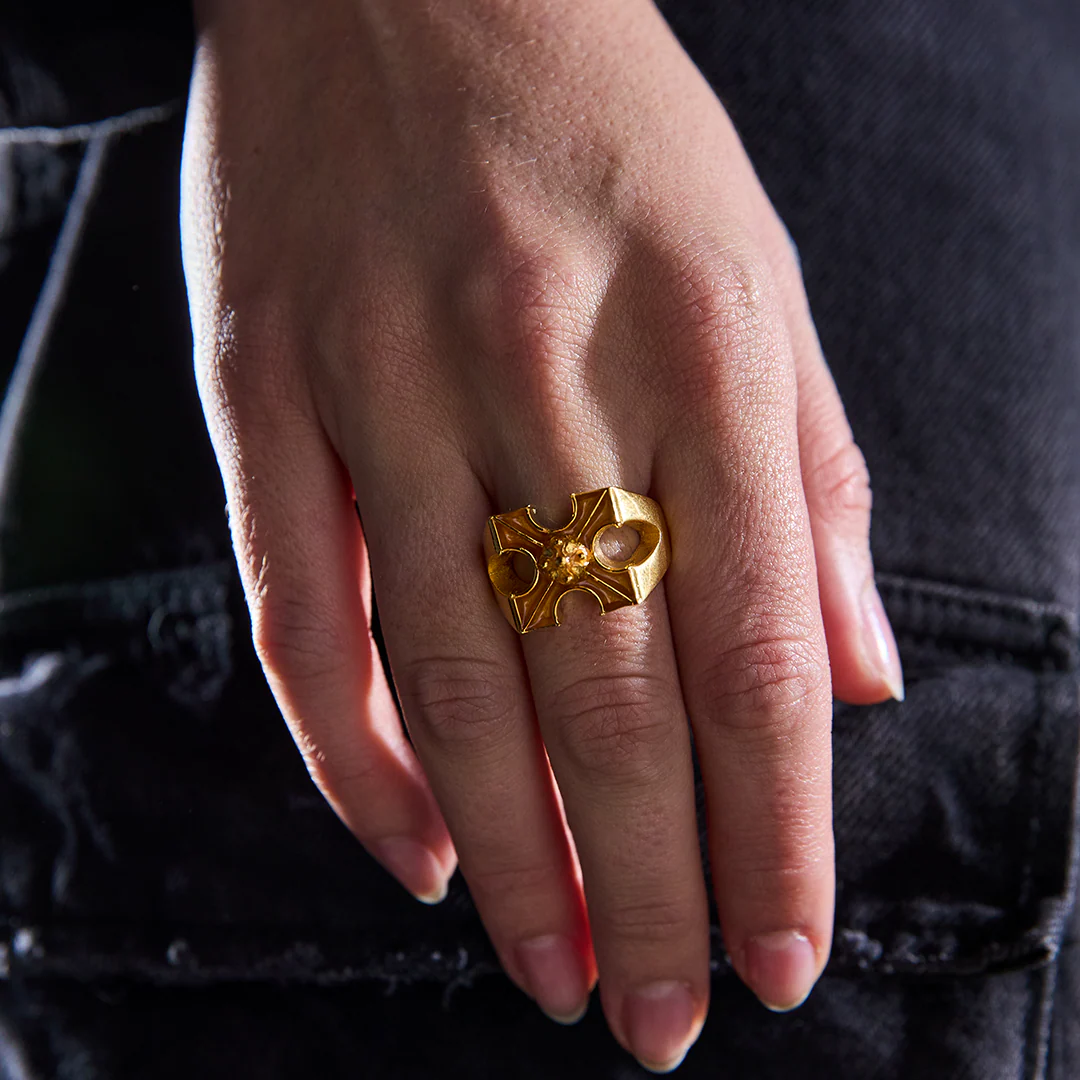 Crucifix - Gold Ring - Image 3