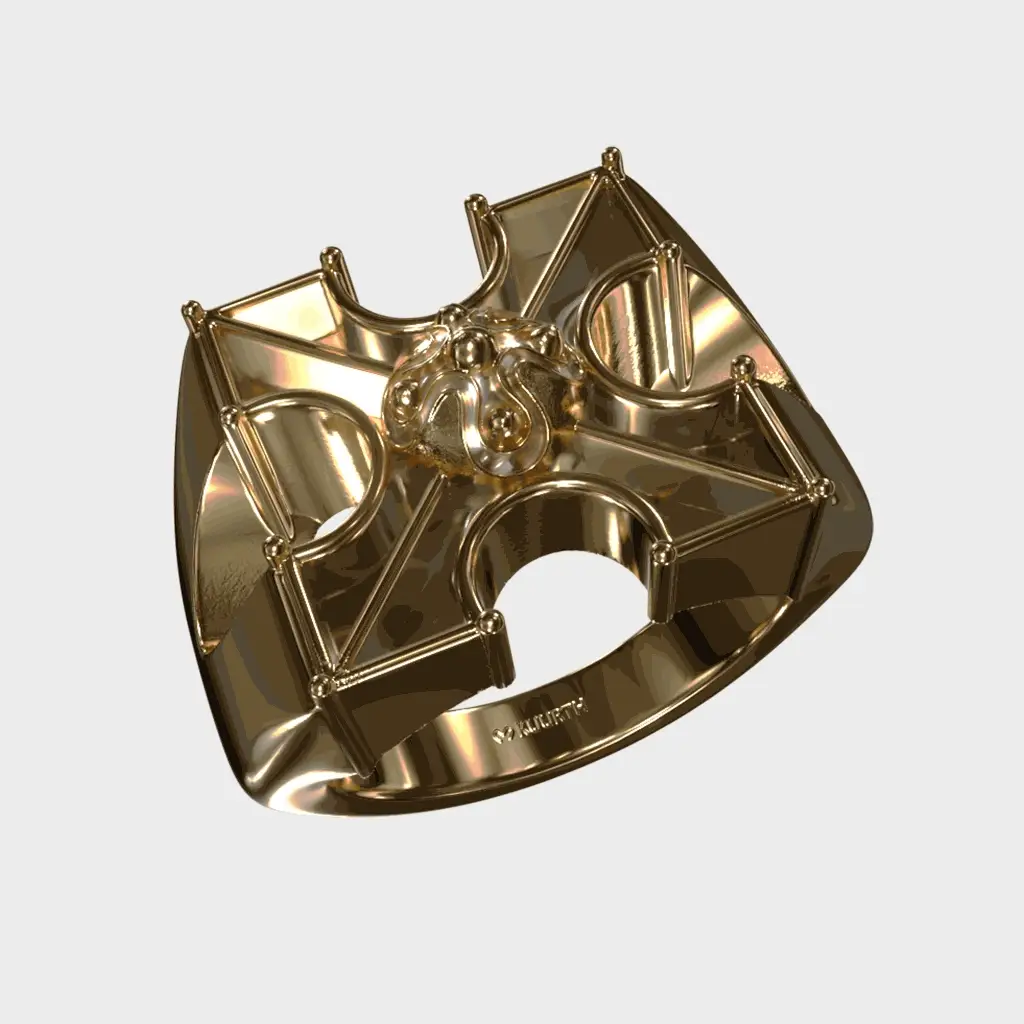 Crucifix - Gold Ring - Image 4