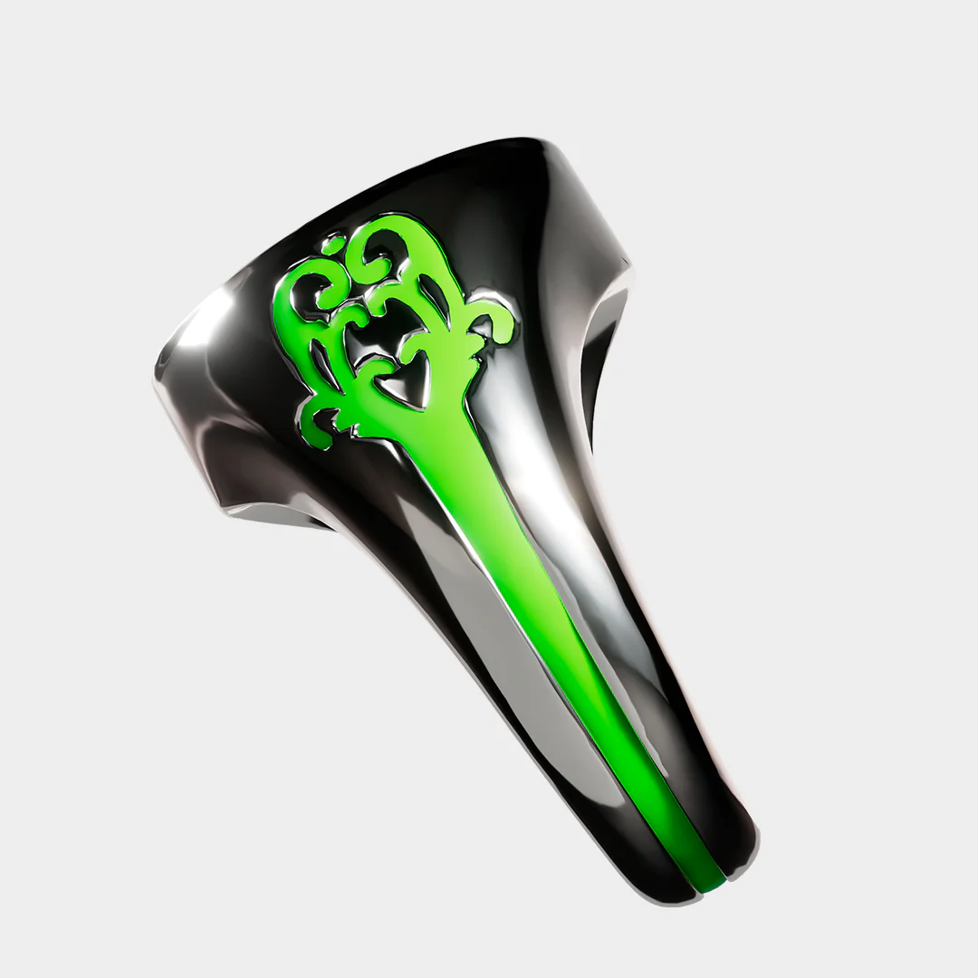 Fleur de Lis - Green Ring - Image 5