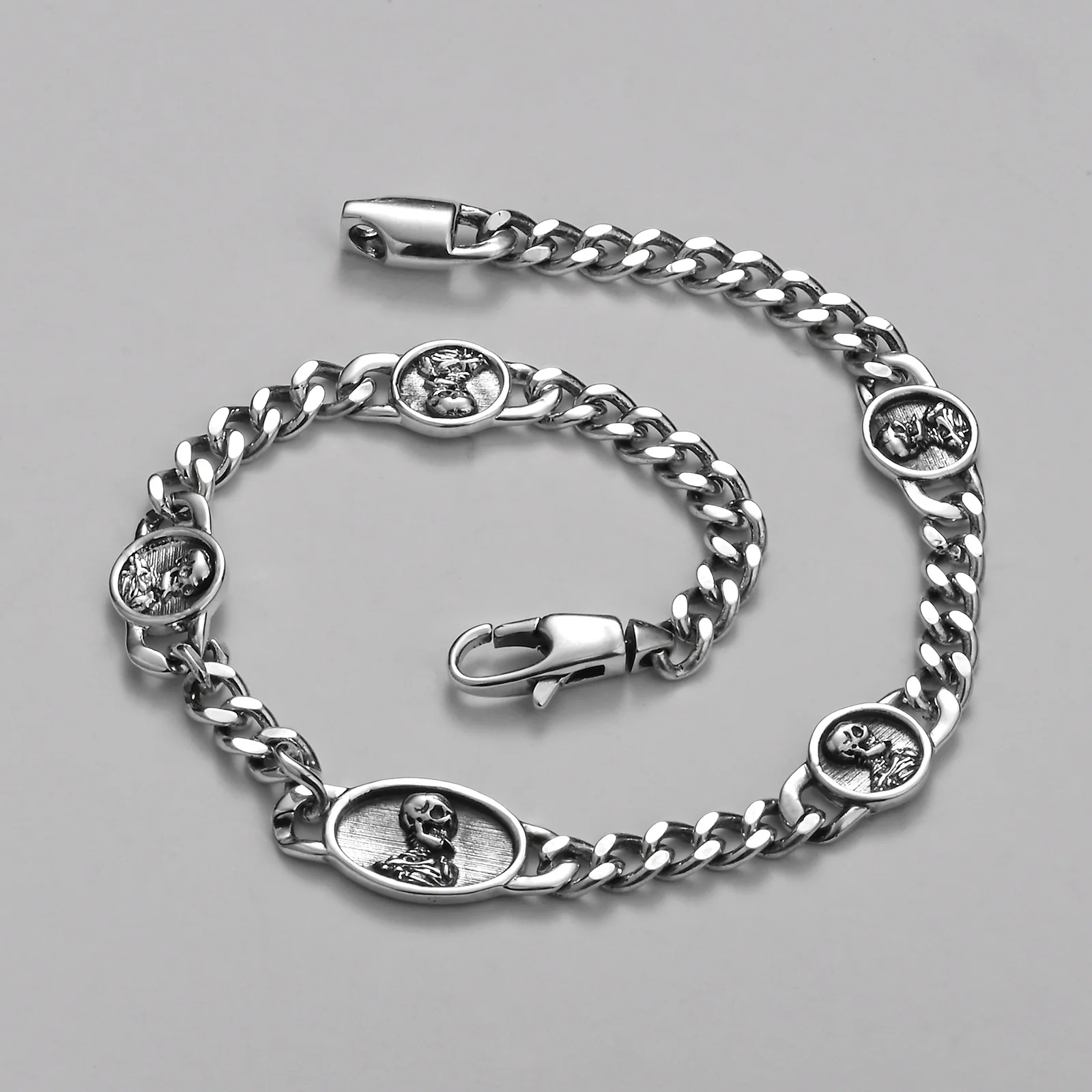 Skull of a Skeleton with Burning Cigarette - Bracelet - Image 6