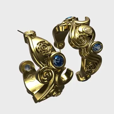 Starry Night - Gold Earrings - Image 5