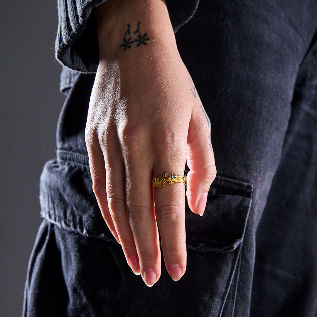 Starry Night - Gold Ring - Image 3
