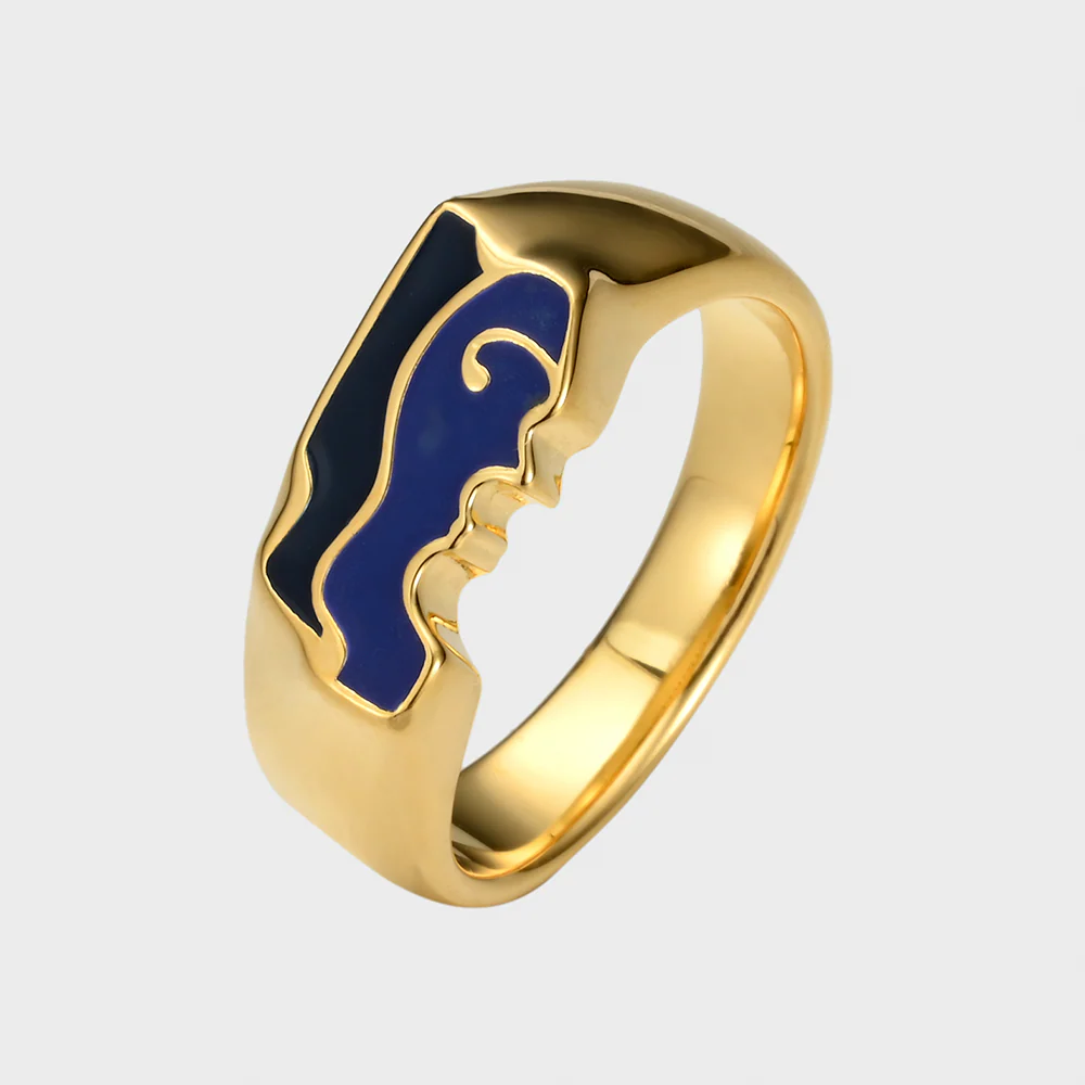 View into a Cafe - Gold Ring - Image 3