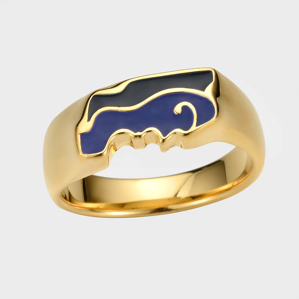 View into a Cafe - Gold Ring - Image 5