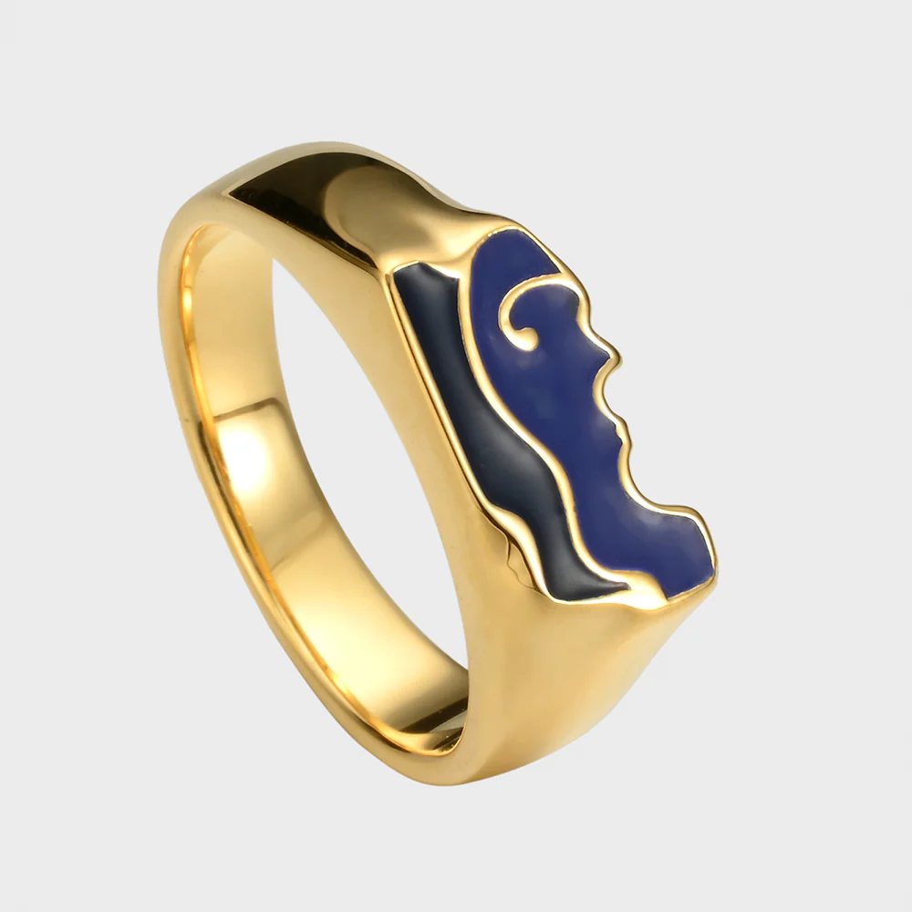 View into a Cafe - Gold Ring - Image 7