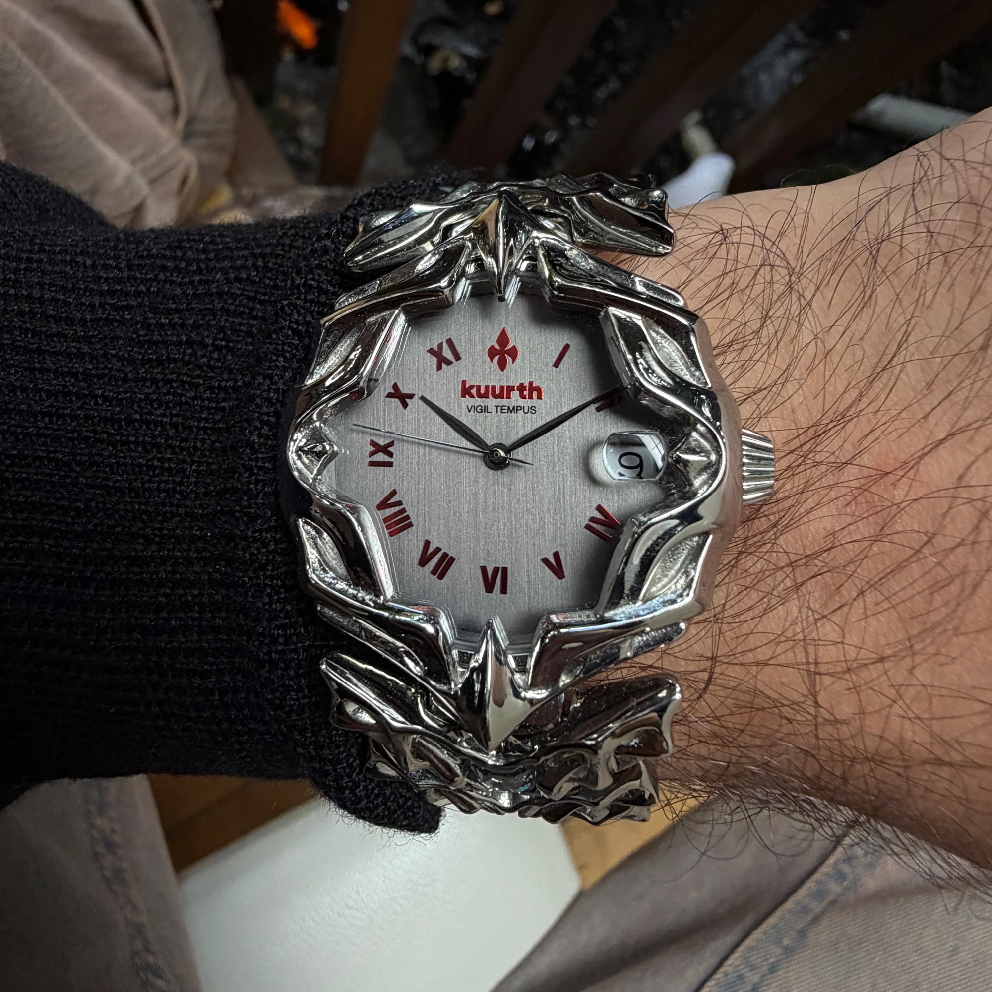 Vigil Tempus - Red & Silver Watch - Image 4